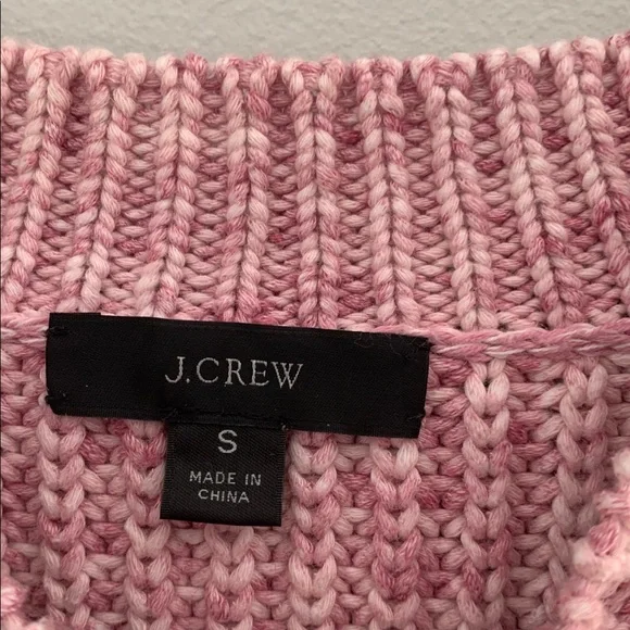 J. Crew Heathered Pink Crew Neck Sweater Size S - Picture 4 of 6